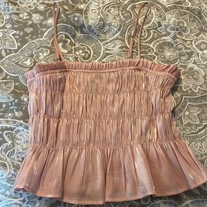 Shimmery pink top with adjustable straps